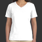 Ladies' Combed Ringspun Jersey V-Neck T-Shirt